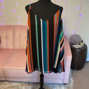 Plus size Torrid Striped Multicolored TankTop Size 5